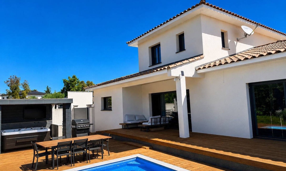 Saint-Aunes Villa | 10 minutes from the beach, magnificent luxury villa with swimming pool and jacuzzi
