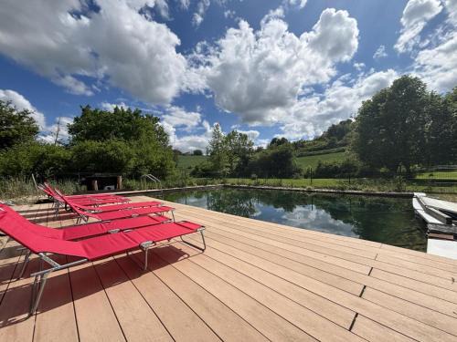 Sanssat House | Gîte rustique, animaux & clim - 12 pers. - FR-1-489-637