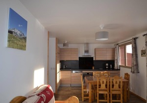 150m from shops, floor -1, balcony, tv, ski locker, 45m², Les Menuires