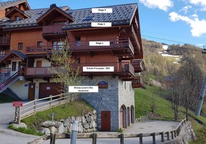 2nd floor, balcony, tv, ski locker, 45m², Valloire