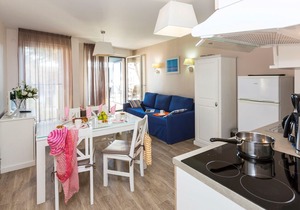 Comfortable studio with a balcony or terrace near the beach