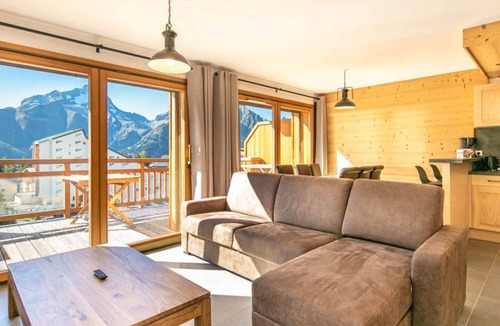 Mont-de-Lans Condo | 250m Télésiège Appartement au Centre de la Station