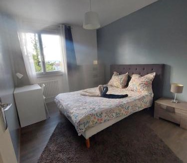 Vaulx En Velin Village Apartment | 3 chambres dans grand T4 Proche Lac, ENTPE, Planétarium & Autoroute