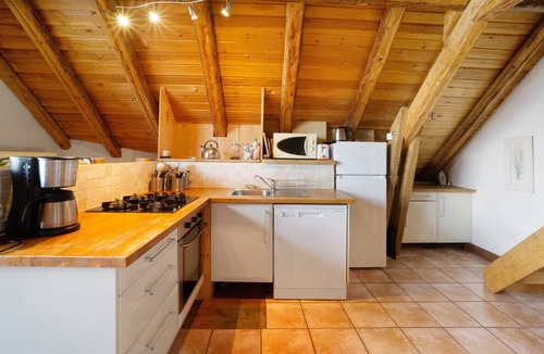 Albiez-le-Vieux Apartment | Apartment 'Les Combles' with Mountain View, Private Terrace and Wi-Fi