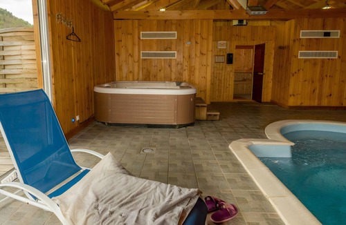 La Chapelle-d'Alagnon Ski Chalet | Chalet “Wellness, Pool, Spa” with Mountain View, Private Garden and Wi-Fi