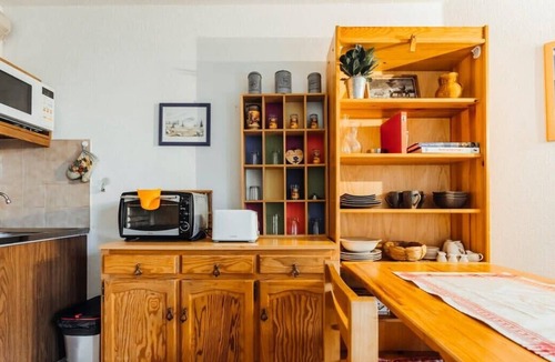 Saint-Nicolas-de-Veroce Apartment | Furnished studio with a balcony next to the Chattrix chairlift Rated 1 star