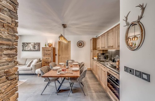 Champagny-en-Vanoise Apartment | Ground floor, view village, fitness, swimming pool, terrace, parking, tv, ski locker, 55m²