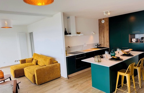 Evian-les-Bains Apartment | Lake view apartment, terraces, 2 bedrooms, open kitchen