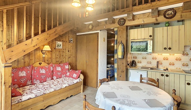Cozy duplex 35m² near Combloux center, facing Mont Blanc