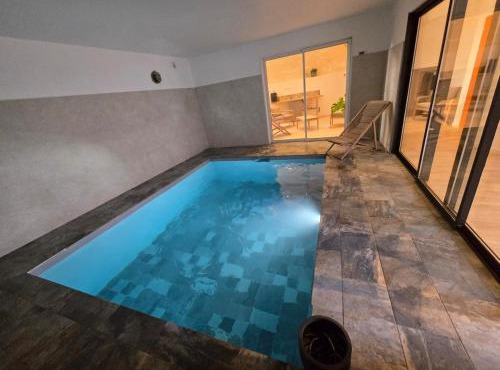 La Bergerie indoor pool and magnificent views