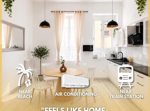 L'Échappée de Nice Riviera I Centre-ville I Climatisé I Proche Gare et Plage I Idéal Couple et Famille I Business