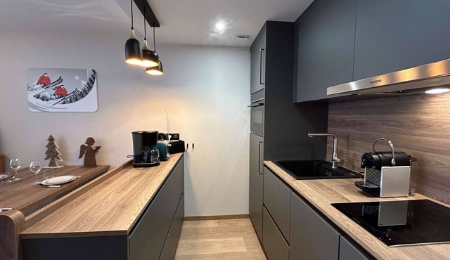 Modern apartment, near slopes, 4 ppl, Wi-Fi, linen included