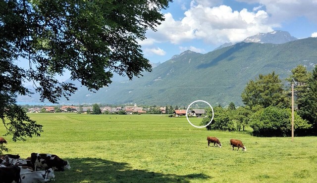 Old Farm Near Lake Annecy and the Mountains