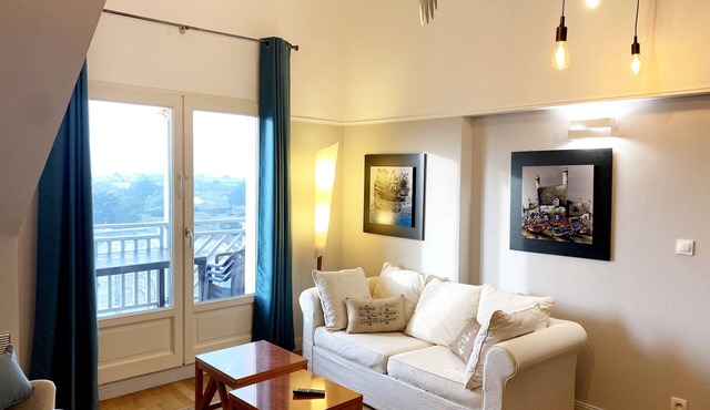 South-Facing Beachfront Apartment with Pool, Terrace, and Direct Sea Access
