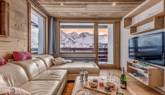 Spacious 3-room flat for 5 in Tignes with WiFi