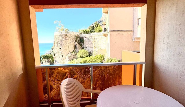 Studio 4 pers, sea view balcony, Wi-Fi included
