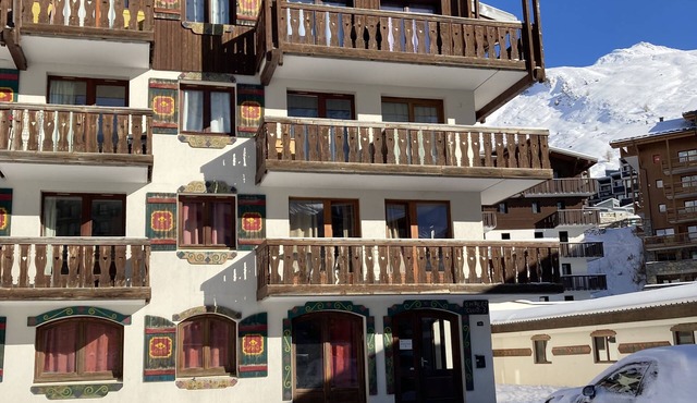 Tignes, Val Claret - at the centre of the Tignes and Val d'Isere ski area.