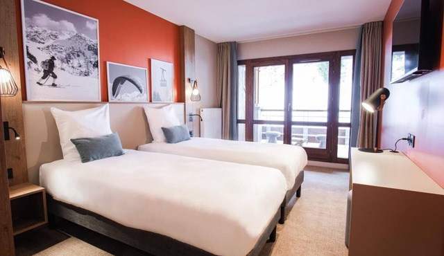 Wifi, view mountain, fitness, swimming pool, sauna, hammam, tv, ski locker, 20m², Flaine