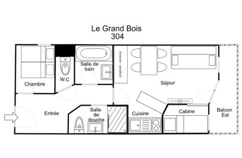 La Perriere Apartment | Confortable 2 pièces cabine, skis aux pieds, proche commerces - FR-1-182A-10