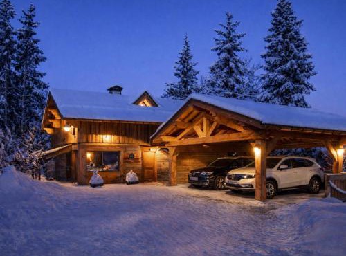 Chalet moderne 5* à Courchevel La Tania - 12 pers, jacuzzi, sauna, skis aux pieds, cheminée, cinéma - FR-1-575-154